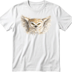 Golden-Eyed Barn Owl Watercolor T-Shirt